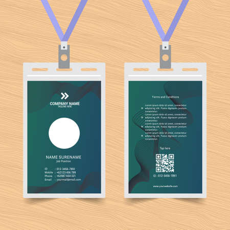 ID Card Template Designのイラスト素材