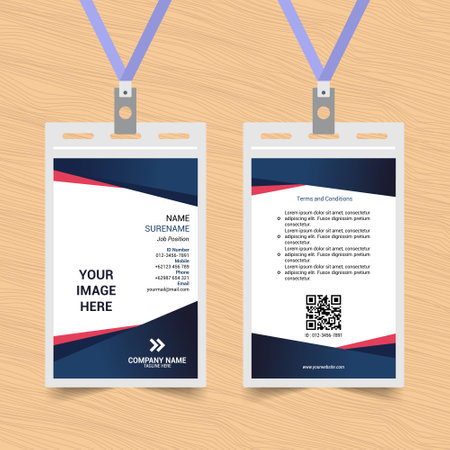 ID Card Template Designのイラスト素材