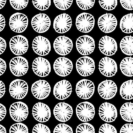 Vector hand-painted seamless pattern with ink brush strokes. Abstract background.のイラスト素材