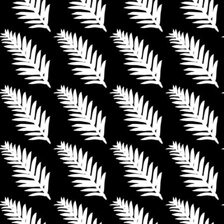 Vector hand-painted seamless pattern with ink brush strokes. Abstract background. Flowers.のイラスト素材