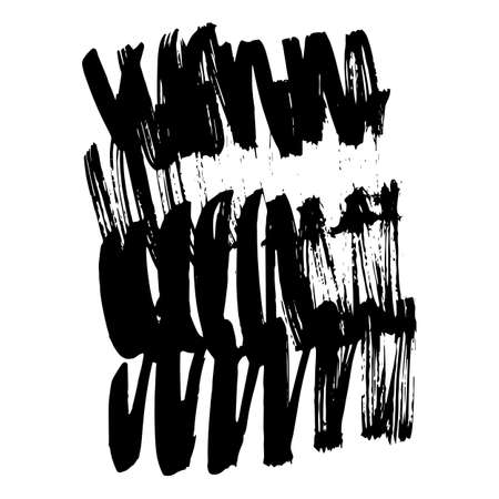 Vector hand-painted ink illustration with brush strokes. Abstract background.のイラスト素材