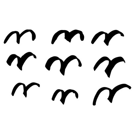 Vector hand-painted ink illustration with brush strokes. Abstract background.のイラスト素材