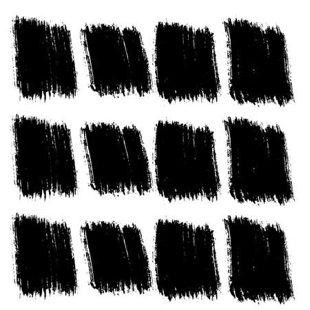 Hand drawn ink in different strokes collectionのイラスト素材