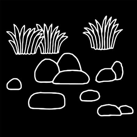 Vector tropical plants and leavesのイラスト素材