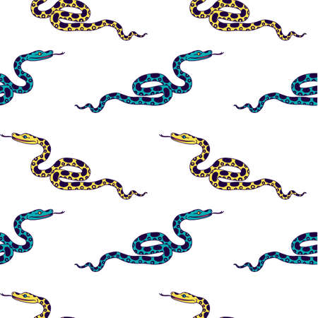 Vector illustration of tropical snakeのイラスト素材