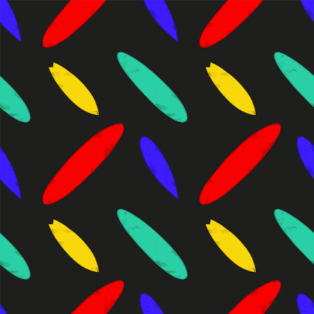 Set of surfboard silhouettes in scale,のイラスト素材