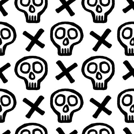 skull with cross-bones.のイラスト素材