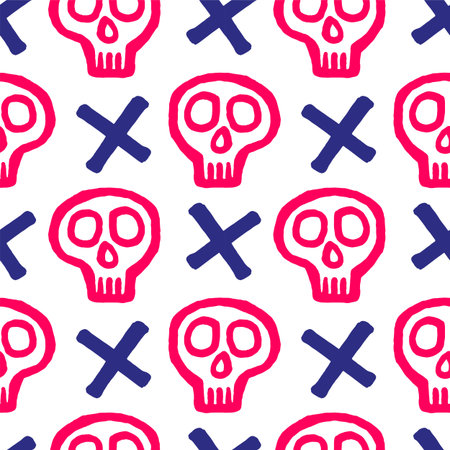 skull with cross-bones.のイラスト素材