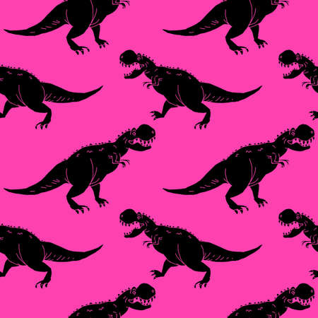 vector set silhouettes of dinosaur,animal illustrationのイラスト素材