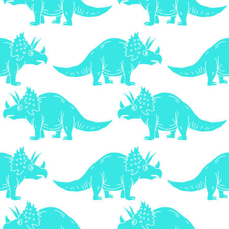 vector set silhouettes of dinosaur,animal illustration, retro pattern backgroundのイラスト素材