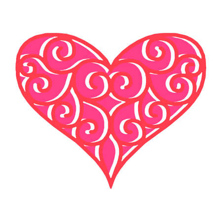 Hand drawn hearts. Design elements for Valentine s day.のイラスト素材