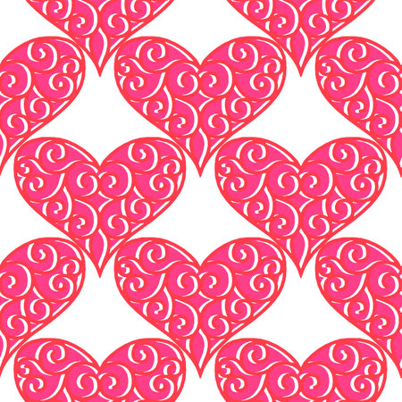 Hand drawn hearts. Design elements for Valentine s day.のイラスト素材