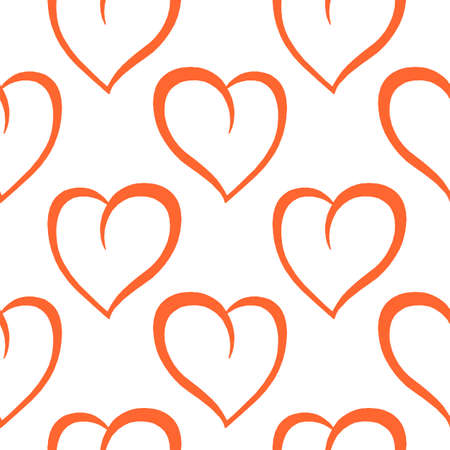 Hand drawn hearts. Design elements for Valentine s day.のイラスト素材