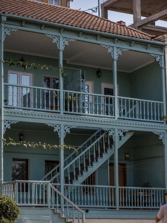 openwork balconies of different cities, Georgiaの写真素材