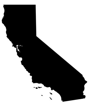 High detailed illustration map -  California State Mapの写真素材