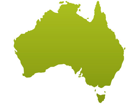 Australia plain country map. Medium Details. Solid style. Shape of Australia.の写真素材