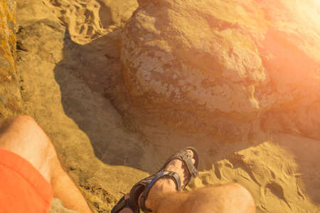 kind of extreme relaxation in the mountains and in the desertの写真素材