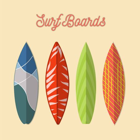 Set of vector surfboard isolated. vector illustration for graphics.のイラスト素材