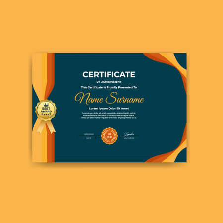 Elegant theme for certificate of achievement vector templateのイラスト素材