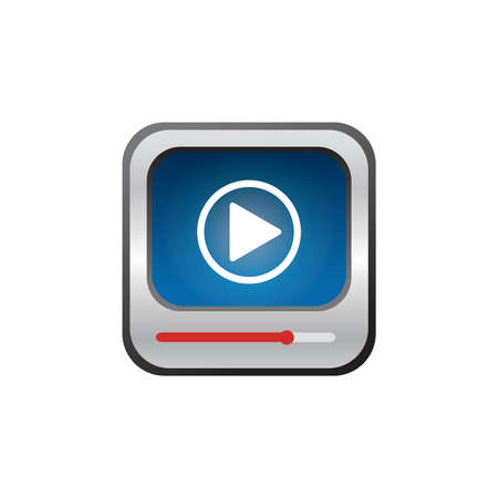 play button icon vectorのイラスト素材