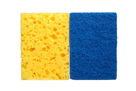 Micro sponge for cleaning and washing car isolated on white background
