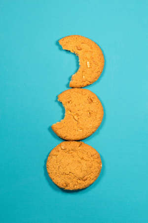 Home made peanut cookie bittenの写真素材