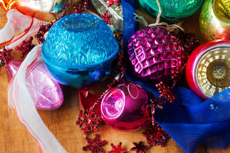 Christmas toys backgroundの写真素材