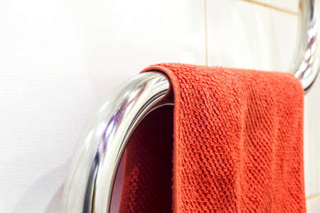 Modern bathroom towel dryerの写真素材