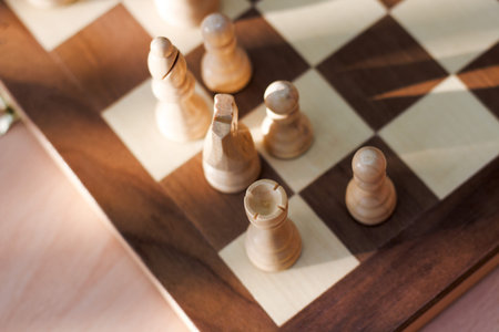 chess game pawn rock
