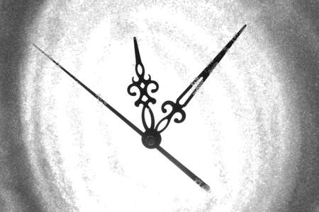 clock hands and granulated sugar . Time conceptの写真素材