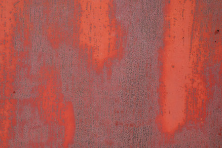 Background. The texture of an old rusty metal plate with uneven paint