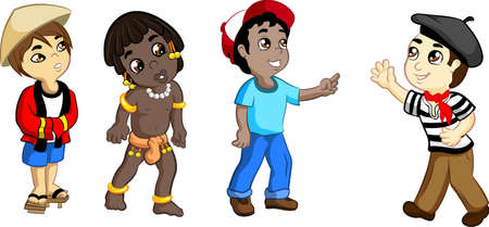 Children from around the worldのイラスト素材