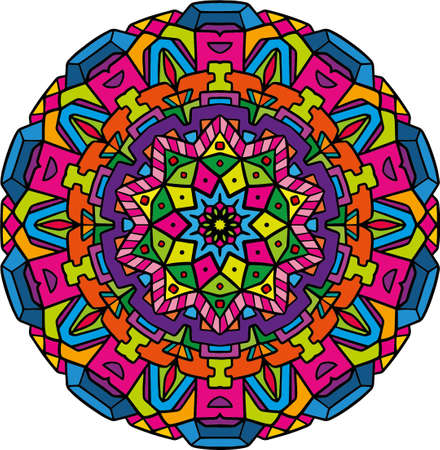 Mandala style with colonial designのイラスト素材