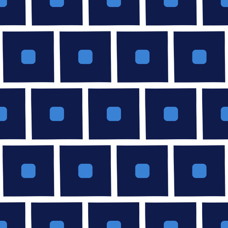 Seamless pattern with squares in blue colors. Vector illustration.のイラスト素材