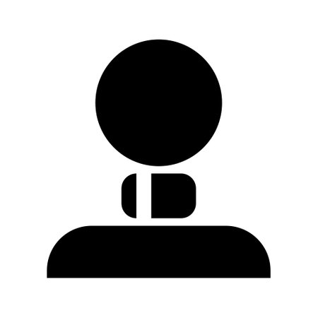 ID number slavery concept. Letters I and D forming shackle around neck. Black symbol on white background.のイラスト素材