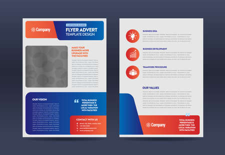 Corporate Business Flyer Design | Handout and leaflet design | Marketing sheet designのイラスト素材