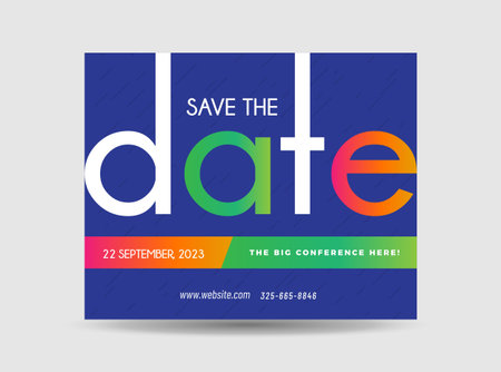 Corporate Business Postcard Design | Save The Date Invitation Card | Direct Mail EDDM DesignÂ Â のイラスト素材