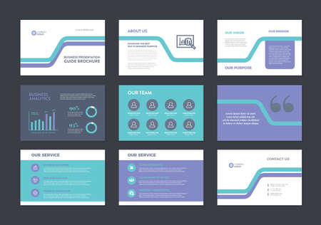 Business Presentation Brochure Guide Design , Slide Template , Sales Guide Sliderのイラスト素材