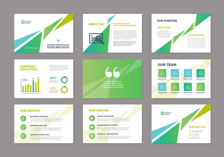Business Presentation Brochure Guide Design , Slide Template , Sales Guide Sliderのイラスト素材