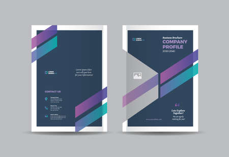 Business Brochure Cover Design or Annual Report and Company Profile Cover or Booklet and Catalog Coverのイラスト素材