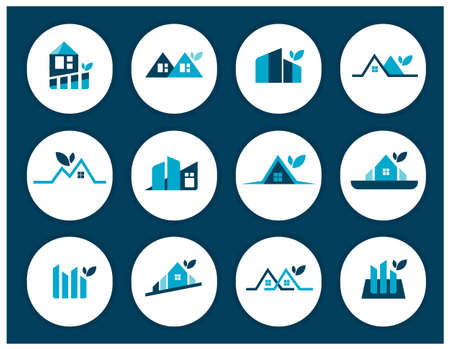 Real Estate  icon setのイラスト素材