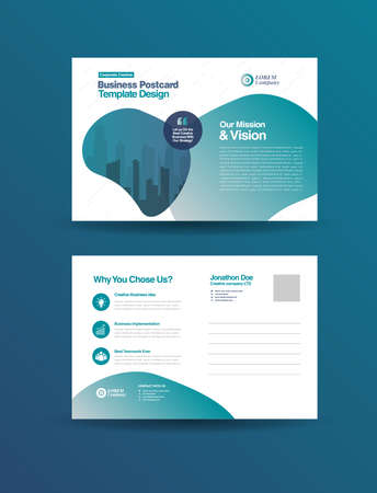 Corporate Business Postcard Design or Save The Date Invitation Card  or Direct Mail EDDM Designのイラスト素材
