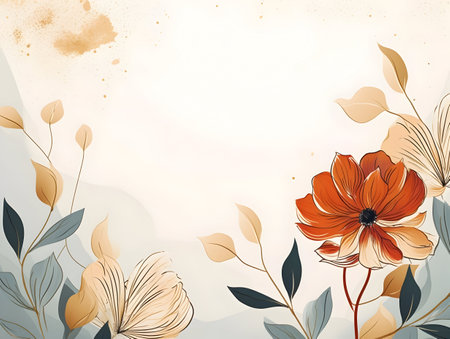Abstract floral background, floral art abstract wallpaper and background, Floral textured flower, realistic flower background with text writing areaの素材