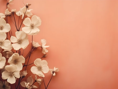 Abstract floral background, floral art abstract wallpaper and background, Floral textured flower, realistic flower background with text writing areaの素材