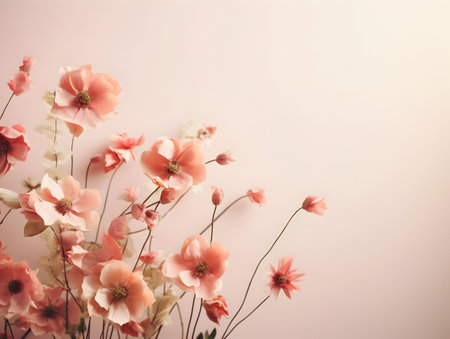 Abstract floral background, floral art abstract wallpaper and background, Floral textured flower, realistic flower background with text writing areaの素材