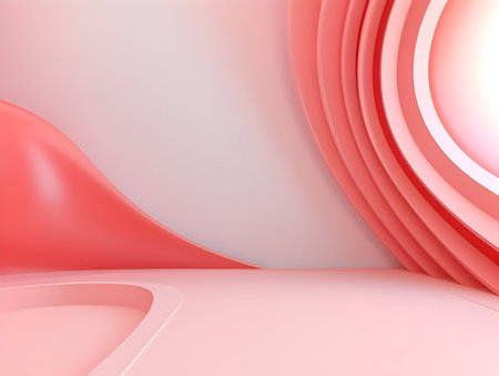 A Mesmerizing 3D Abstract Multicolor Visualization, colorful 3D abstract background design, Minimalistic pattern of simple shapes. Bright creative symmetric texture, ai generatedの素材