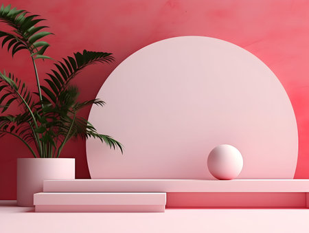 A Mesmerizing 3D Abstract Multicolor Visualization, colorful 3D abstract background design, Minimalistic pattern of simple shapes. Bright creative symmetric texture, ai generatedの素材