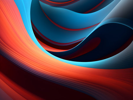 A Mesmerizing 3D Abstract Multicolor Visualization, colorful 3D abstract background design, Minimalistic pattern of simple shapes. Bright creative symmetric texture, ai generatedの素材