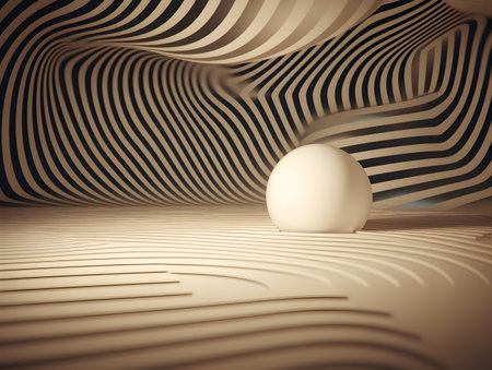 A Mesmerizing 3D Abstract Multicolor Visualization, colorful 3D abstract background design, Minimalistic pattern of simple shapes. Bright creative symmetric texture, ai generatedの素材