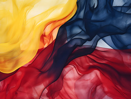 Veil texture abstract background, watercolor fluid painting background, dye splash style, alcohol ink, ai generated photoの素材